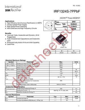 IRF1324S-7PPBF datasheet  